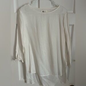 Andrea Jovine White Linen Blouse